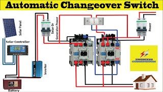 Automatic Changeover Switch For Generator । Engineers CommonRoom । Electrical Circuit Diagram [upl. by Hurlow]