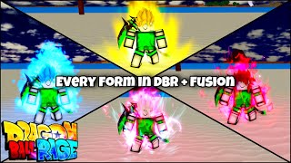 EVERY SINGLE FORM IN DBR  FUSION  DRAGON BALL RAGE [upl. by Nennahs]