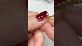 Easy holiday nail art Glitter Crescents 🌟🎁🎄 nails holidaynails christmasnails [upl. by Etram]