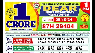 🔴MORNING LOTTERY 1PM RESULT 091024  DEAR LOTTERY RESULT [upl. by Mell879]