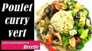 Ep 110  Recette  Poulet au curry vert allégé Rééquilibrage Alimentaire  Régime [upl. by Halliday466]