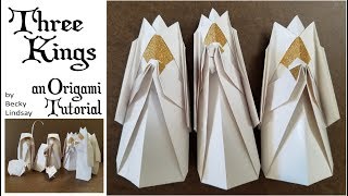 DIY Origami Christmas Nativity The Three Kings [upl. by Ylrae]