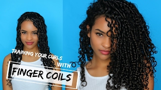 Transitioning Training Your Curls with Finger Coils [upl. by Anauqcaj]