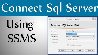 How to Connect Sql Server Using SSMSPart1 [upl. by Krefetz]