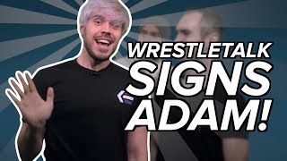 WrestleTalk SIGNS Adam Blampied [upl. by Douty]