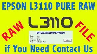 Epson L3110 Resetter Raw file Download [upl. by Atnohsal406]