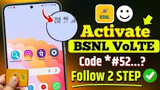 How to activate volte bsnl 4g  bsnl volte activate kaise karen  bsnl volte activation 5g sim [upl. by Auqemahs]