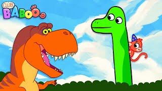 Learn Dinosaurs for Kids  TRex Brachiosaurus Brontosaurus Longneck Cartoon Dinosaur  Club Baboo [upl. by Adnolahs]