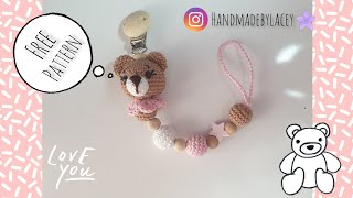 How To Make Pacifier Clip  TUTORIAL  Emzik Zinciri [upl. by Kwarteng496]