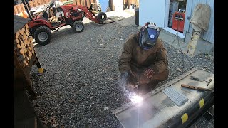 Adding Hard Facing Rechar Stick Rods 2024 Weld With My Buzz Box For FEL Bucket Mahindra eMax 20S HST [upl. by Garett]