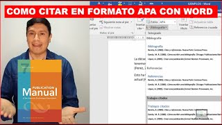 ✍️ Cómo citar en NORMAS APA sin saber APA con Word ✍️ [upl. by Rebmaed234]