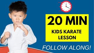 Karate Training For Kids At Home  20 Min Intermediate Lesson  Dojo Go Week 8 [upl. by Almira14]