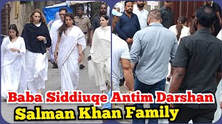 Sohail Khan Sshura Khan Alvira Vivek Agnihotri with Shaina NC at Baba Siddique Antim Darshan [upl. by Yesteb429]