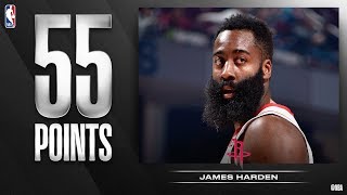 James Harden 55 Points vs Cavs Clutch 4th 201920 NBA Season [upl. by Ashwin]