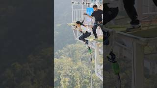 Jumping into happiness one bungee jump at a time shortsfeed bungeejumpingbungee shortvideofun [upl. by Latihs]