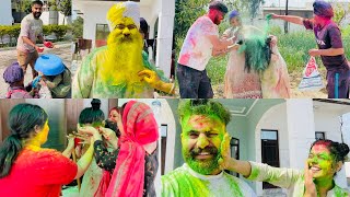 PEHLI HOLI WITH WHOLE SOHRA FAMILY  10 SAAL BADH FAMILY NAL KITI HOLI CELEBRATE  INDER amp KIRAT [upl. by David326]