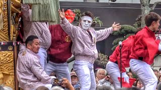 2019 10 17 新居浜太鼓祭り 工場前 かき比べ 川西地区 太鼓台（一部いざりあり） [upl. by Ruthy]