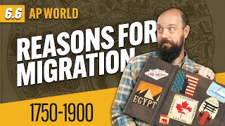 CAUSES of MIGRATION from 17501900 AP World History Review—Unit 6 Topic 6 [upl. by Adnoluy]