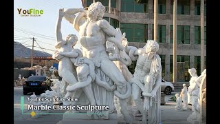 Famous Hand Carved Marble Laocoon and His Sons Sculpture for Sale [upl. by Ailad244]