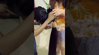 Transforming Hair into Hope 😊 haircut hairdonation donate longhair ytshorts cut viralvideo [upl. by Tezil]