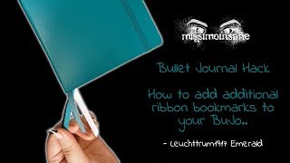 Bullet Journal Hack  DIY Add Additional Ribbon Bookmarks To Your BuJo [upl. by Munford]