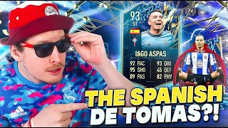 The Spanish De Tomas 93 TOTS Aspas Review FIFA 22 Ultimate Team [upl. by Helenka]