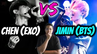 JIMIN BTS VS CHEN EXO  La BATALLA DE AGUDOS mas ÉPICA DE LA HISTORIA [upl. by Leroy544]