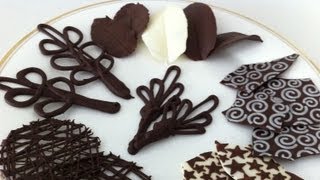 how to make chocolate garnishes decorations tutorial PART 2 how to cook that ann reardon [upl. by Anais236]