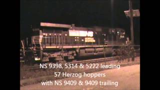 Coal grain and ballast trains in South Jersey [upl. by Nnylrahc424]