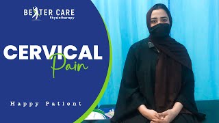 Cervical Pain  Patient Review  Better Care Physiotherapy [upl. by Eelan]