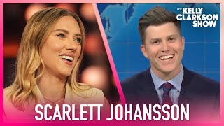 Scarlett Johansson Blacked Out During Colin Josts SNL Joke Swap [upl. by Spracklen]