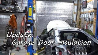 Garage Door Insulation Update  save the Garage AC  garage heat [upl. by Cesar]