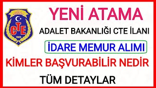 ADALET BAKANLIĞI CTE YENİ MEMUR ALIMI DETAYLARI✅İDARE MEMUR ÖĞRENCİSİ NE İŞ YAPAR MAAŞI EĞİTİM NASIL [upl. by Acsecnarf]