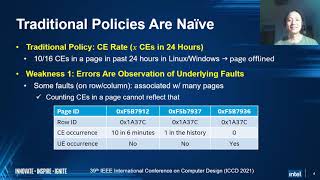 ICCD 21 FaultAware PredictionGuided Page Offlining for Uncorrectable Memory Error Prevention [upl. by Enimsaj]