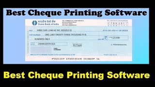 Best Cheque Printing Software for ALLINDIANBANKS [upl. by Edithe]