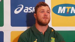 Duane Vermeulen doesnt know too many of his Springbok teammates well [upl. by Sundberg545]