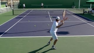 David Nalbandian Forehand and Backhand  Indian Wells 2013  BNP Paribas Open [upl. by Trammel999]