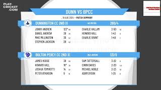 Dunnington CC 2nd XI v Bolton Percy CC 2nd XI [upl. by Vasilis]