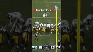 Steelers Blocked Kick vs Jets ❌ nfl [upl. by Juta545]