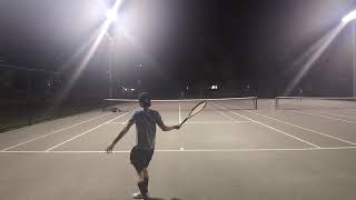 NTRP 35 Singles Tennis Night Practice with New HEAD Speed MP Racquet July 29 2024 [upl. by Notwen]