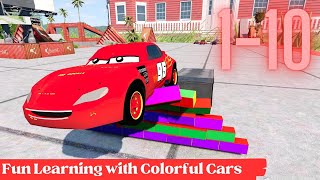 Fun Car Counting Learn Numbers 1 to 10 for Kids [upl. by Zales]