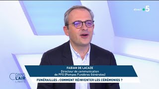 Fabian de Lacaze  Funérailles  comment réinventer les cérémonies  cdanslair linvité 01112023 [upl. by Finlay493]