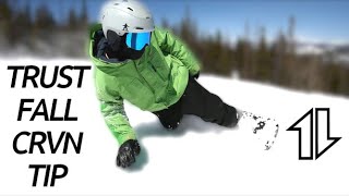 Snowboard Carving Tip with Kristin and Emily TRUST FALL [upl. by Eki]