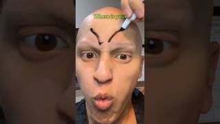 MY EYEBROWS RETURN🥰😱 comedy funny lol alopecia [upl. by Skvorak]