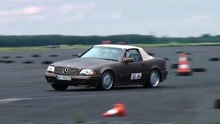 Mercedes R129 SL500 on Classic Auto Cup and Mercedes Challenge Biała Podlaska 2014 race on track vs [upl. by Ahsam]