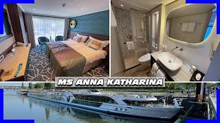 Flusskreuzfahrtschiff Anna Katharina  Außenkabine mit französischem Balkon Oriondeck  4K [upl. by Nylaras33]