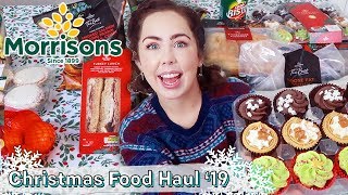 MORRISONS CHRISTMAS FOOD HAUL UK 2019  Grocery Haul Before Food Challenge [upl. by Ahsrat]