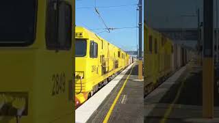 2849 passing through Caboolture station with small toot and still jumped scared me [upl. by Oiretule]