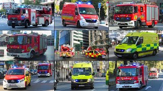 Brandweer Brussel rukt massaal uit voor brand melding in hotel aan Karel Rogierplein in Brussel [upl. by Fulmer300]