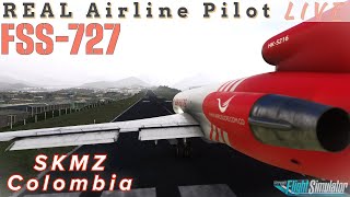 727 Released FSS 727200F  Real Airline Pilot  SKMZ Colombia  msfs2020 boeing 727F fss [upl. by Hyps]